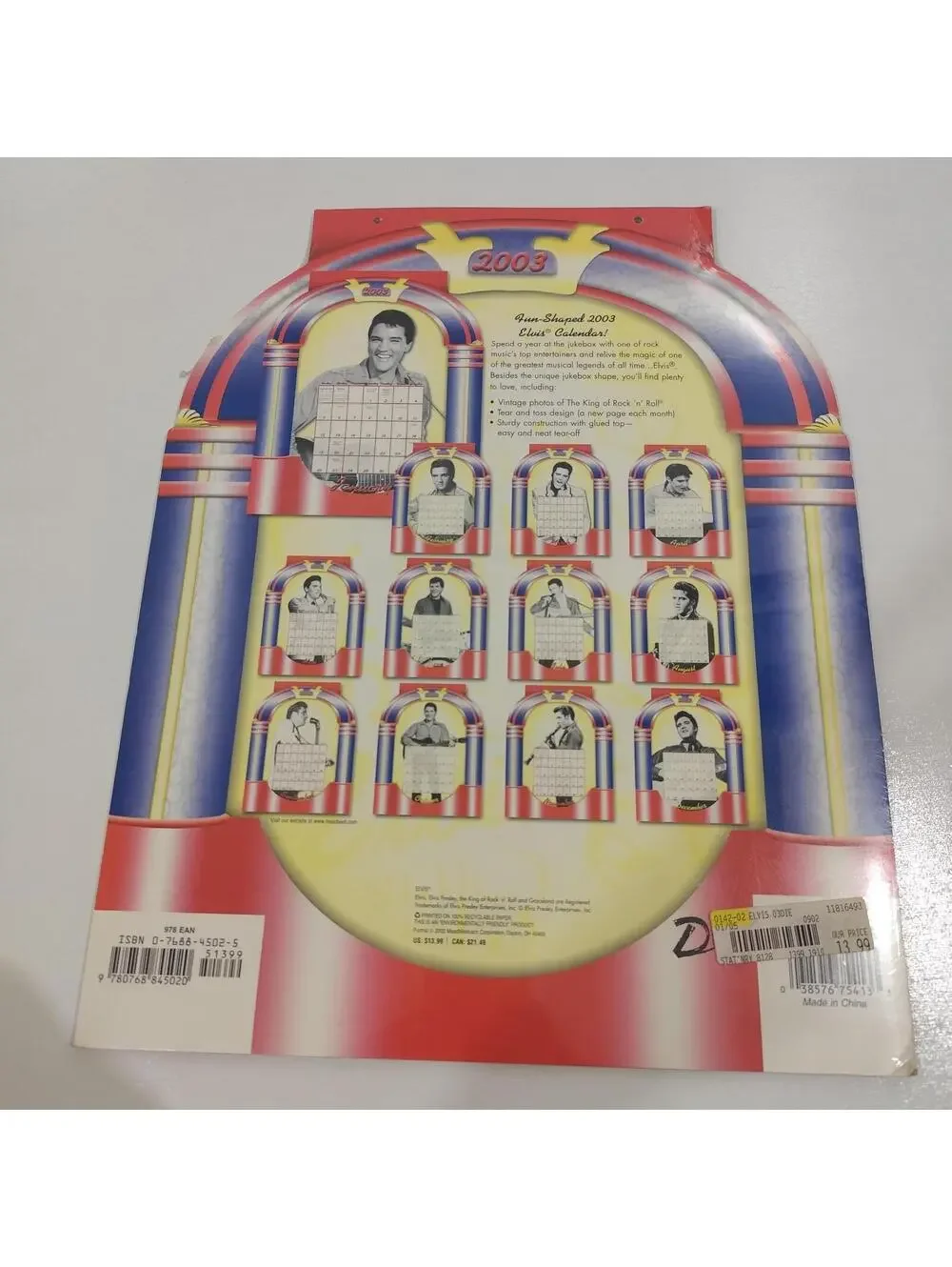 Vintage Elvis 12-Month 2003 Calendar